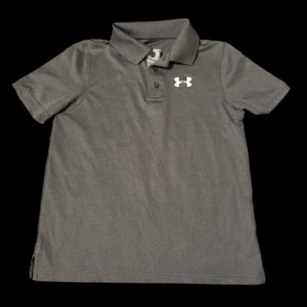 BOYS SIZE YOUTH MEDIUM UNDER ARMOUR POLO STYLE SHIRT